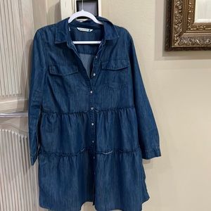 Denim dress size large